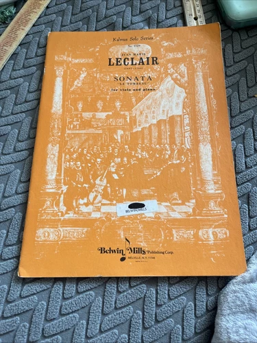 Leclair Sonata Le Tombeau For Viola & Piano Kalmus Solo Series Belwin Mills