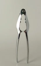 Vintage 6" Chrome Plated Metal Nut Cracker Made in Italy