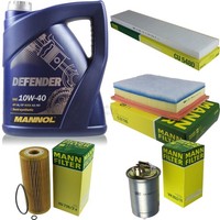 Mann Inspektionspaket 5L Mannol Defender 10W-40 FüR Ford Galaxy 1.9 Tdi Vw