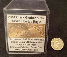 RARE! 2014 Silver Liberty / Eagle Toned Proof by Daniel Carr