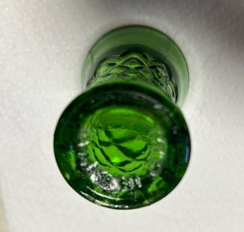 Vintage DIAMOND Green Glass Toothpick Holder Made In Taiwan Pre-Owned In Storage - Picture 4 of 11