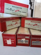 6 Airequipt Slide Tray Changer Magazine Cartridges w/ Boxes 2x2 Slides Red Box