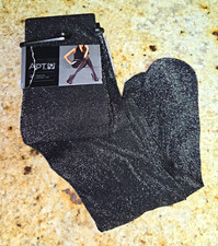 Apt 9 Tights Control Top Black Sparkle Large