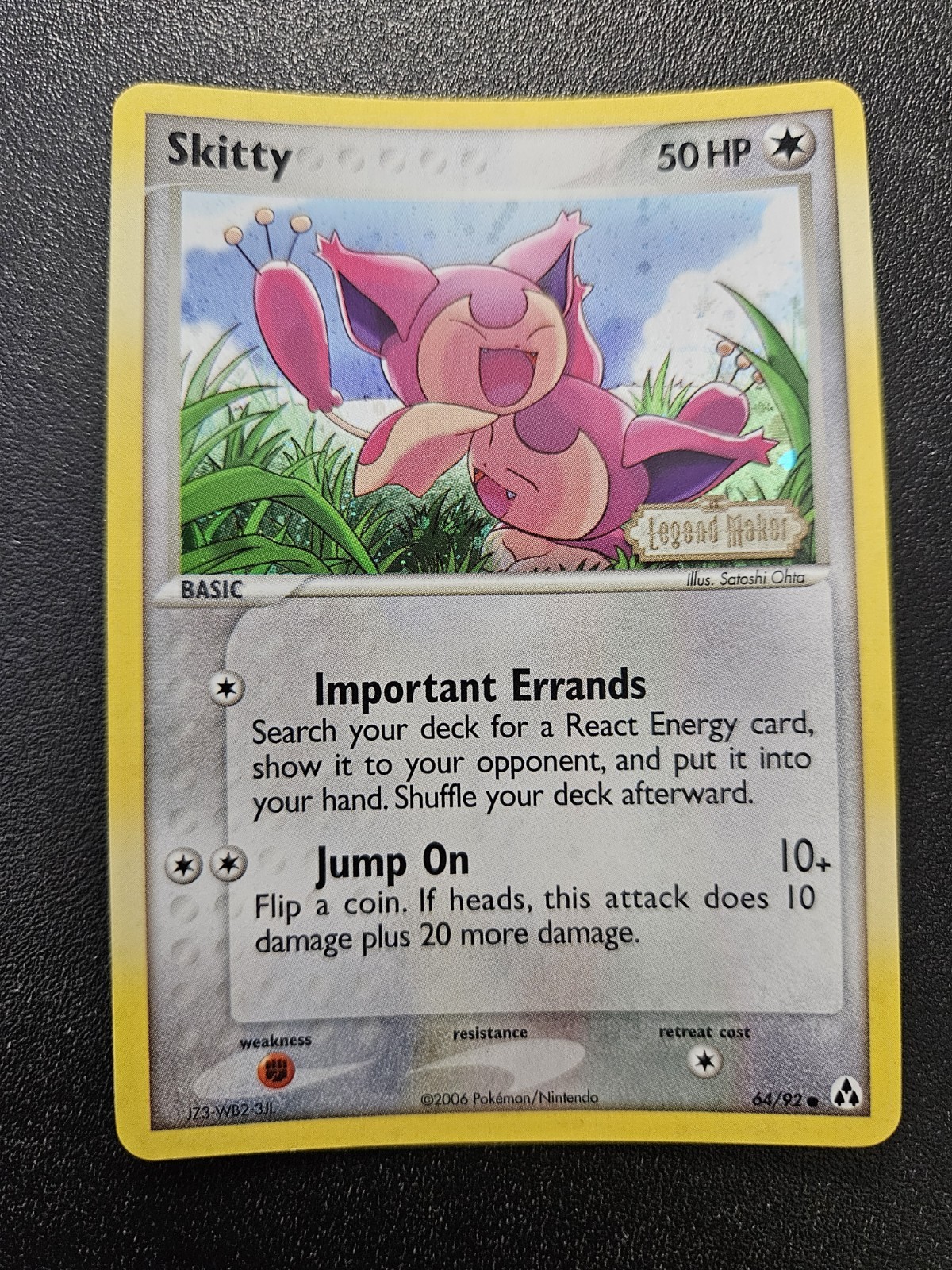 Pokemon EX Legend Maker Skitty Stamped Reverse Holo 64/92 NEAR MINT