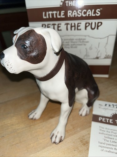 Little Rascals PETE the Pup Porcelain Figure w/ COA Box 1995 Hamilton Collection - Picture 6 of 10