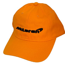 McLaren Racing Team Papaya Unstructured Dad Cap. 3D Embroidery.