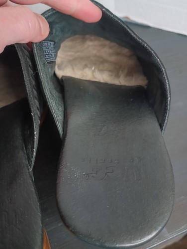 Zoccoli grossi UGG Vivica tacco a blocco donna 9 neri borchie legno Y2K Boho - Foto 10 di 14