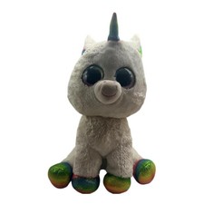 Ty Beanie Boos Pixy Unicorn Plush Toy Rainbow Horn Big Eyes Stuffed Animal 18"