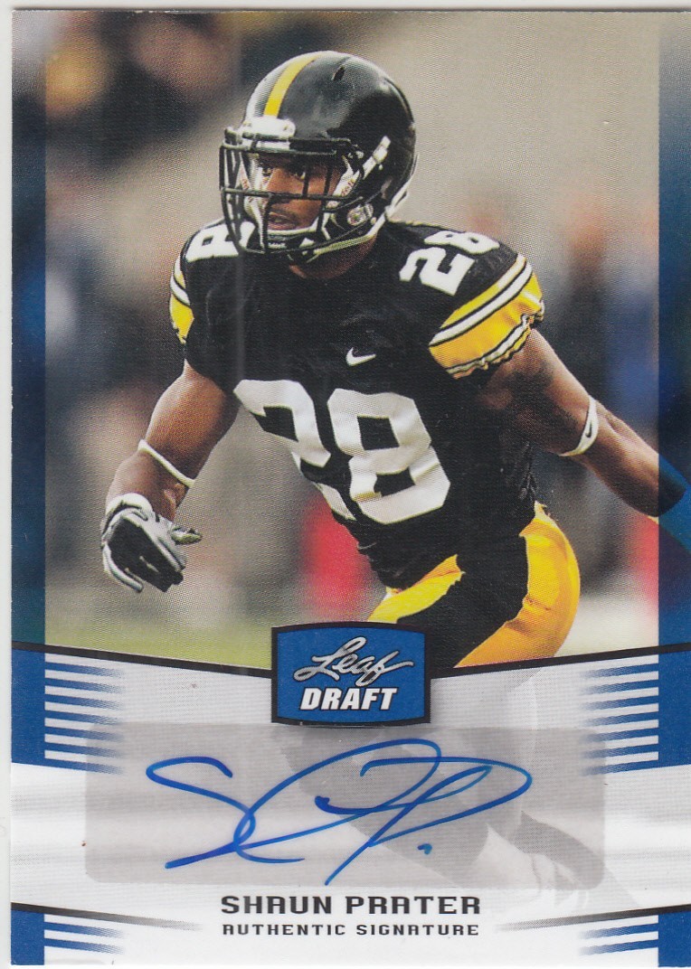 Shaun Prater Leaf Draft Autographs #SP1 Blue