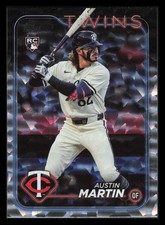 Austin Martin RC Silver Crackle Foilboard 2024 Topps US96 Minnesota Twins