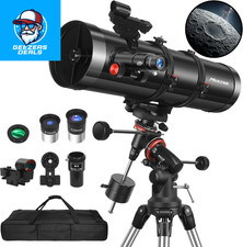 Telescope, 150EQ Newtonian Reflector Telescope for Adults Astronomy Beginners, P