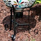 Traditional Style Steel Outdoor Gazing Globe Stand - Black by Sunnydaze