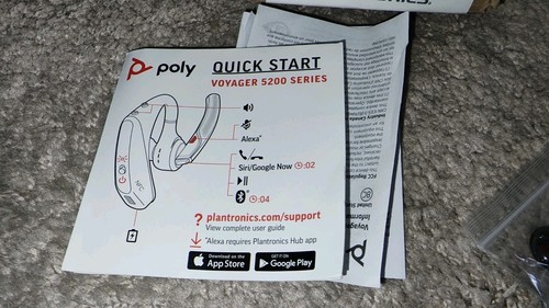 Plantronics Voyager 5200 UC Bluetooth Single-Ear Headset - Black . Tested - Photo 7 sur 11