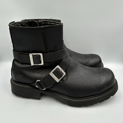 Skechers Boots Mens 10.5 Cinder Twist Harness Vtg Black 