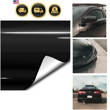 Gloss Black Vinyl Wrap Adhesive Film 12ft X 5ft Air Release Sheet