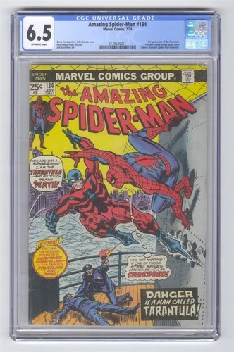 Amazing Spider-Man #134 CGC 6.5 Comic OW Pages 1st Tarantula John Romita Sr
