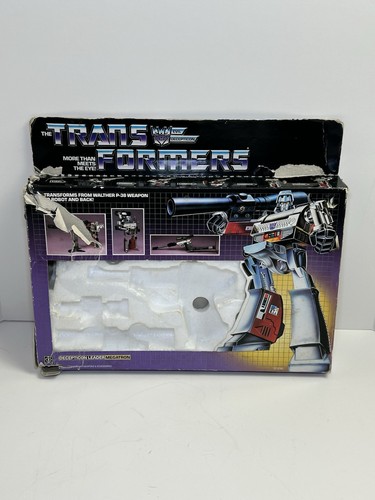 Hasbro 1984 G1 Transformers Megatron Decepticon OVP und Styropor