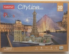NEW CubicFun 3D Puzzle Paris Cityline Architecture Building Model Kit 114 Pieces