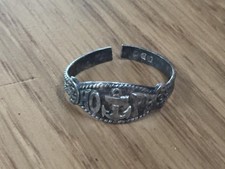 Seltener viktorianischer HOPE’ Ring in Sterlingsilber Royal Navy um 1892 antik