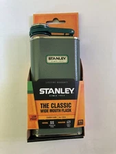  STANLEY CLASSIC EASY FILL WIDE MOUTH FLASK 8 OZ  Hammertone Green