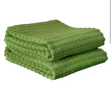 RITZ Royale Cactus Green or Teal/Turquoise Solid Cotton Kitchen Towel (Set of 2)