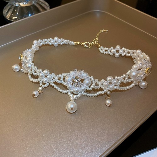 Sophisticated Pearls Collarbone Jewelry Handpicked Beads Versatile Outfit Match - Picture 3 of 8