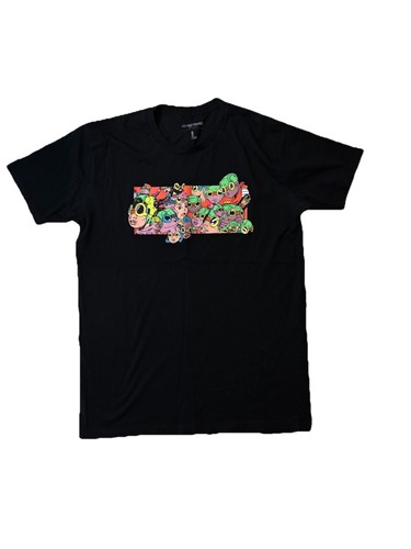 Hebru Brantley Nevermore Chicago Banner T-shirt Black Graphic L Crew