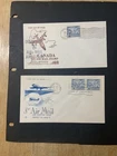 Canada lot of 2 FDC 1st day covers from the 1960s airmail stamps