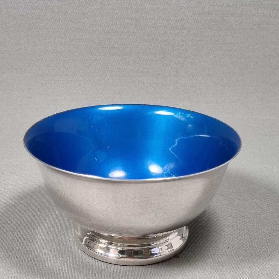 Vintage Reed & Barton Silver Plate Enamel Spirit Bar Measure + 3 Bowls ...