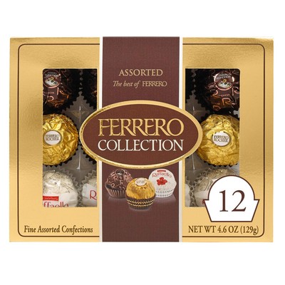 Ferrero Collections Fine Assorted Confections, 4.6 Oz [12 Boxes]