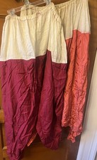 2-Vintage Afghan Mens Traditional Harem Pant. Homemade, coral and purple