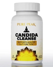 Pure Peak Candida Cleanse - Gut & Colon Support 60 Capsules - for Men & Women