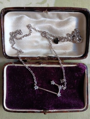 Sterling Silver Aries Constellation Zodiac Star Sign Necklace