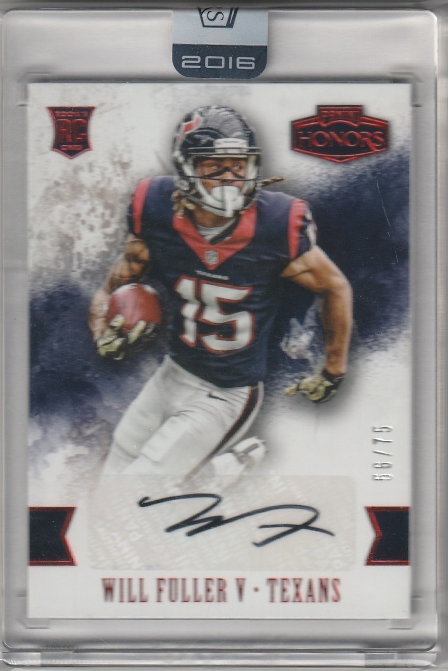 Will Fuller Panini Honors #92 Autograph-Red