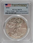 2016 $1 American Silver Eagle PCGS MS70 First Strike 30th Anniversary Toning