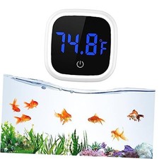 Digital Aquarium Thermometer, Stick-on Fish Tank Thermometer, Tank 1 PCS White
