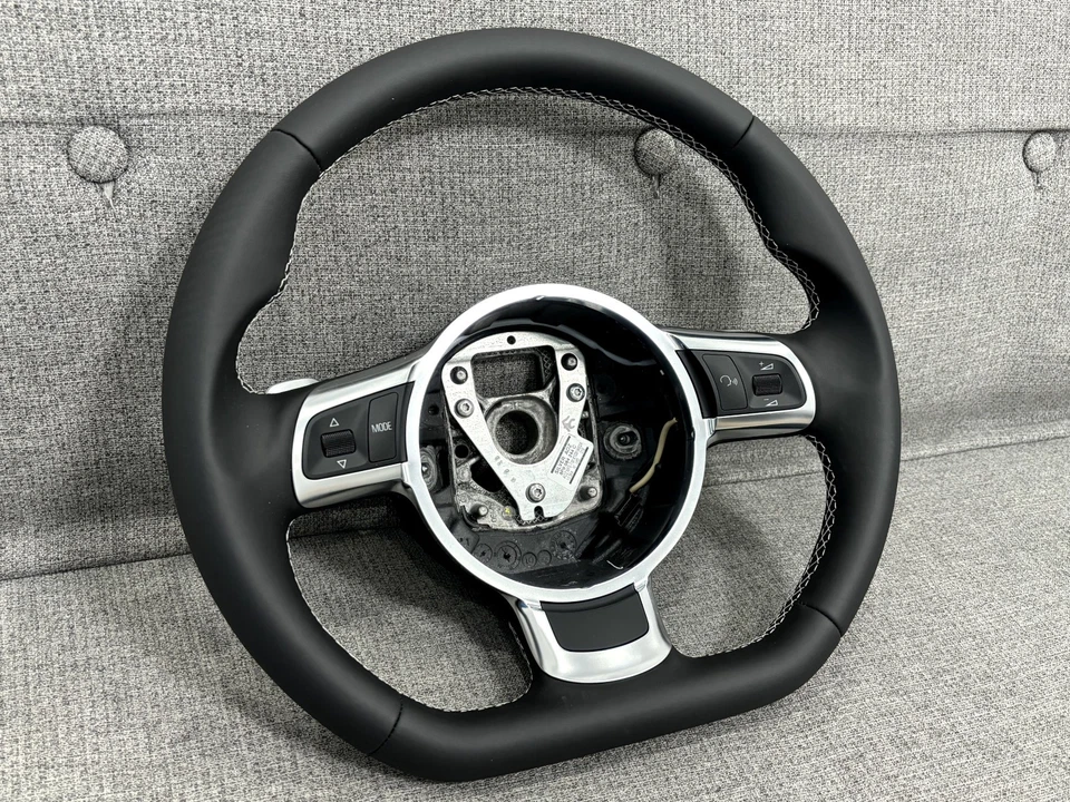 AUDI A3 S3 R3 8P A4 S4 RS4 B6 B7 A6 S6 RS6 C6 S-LINE Flat Bottom Steering Wheel - Image 3 of 4