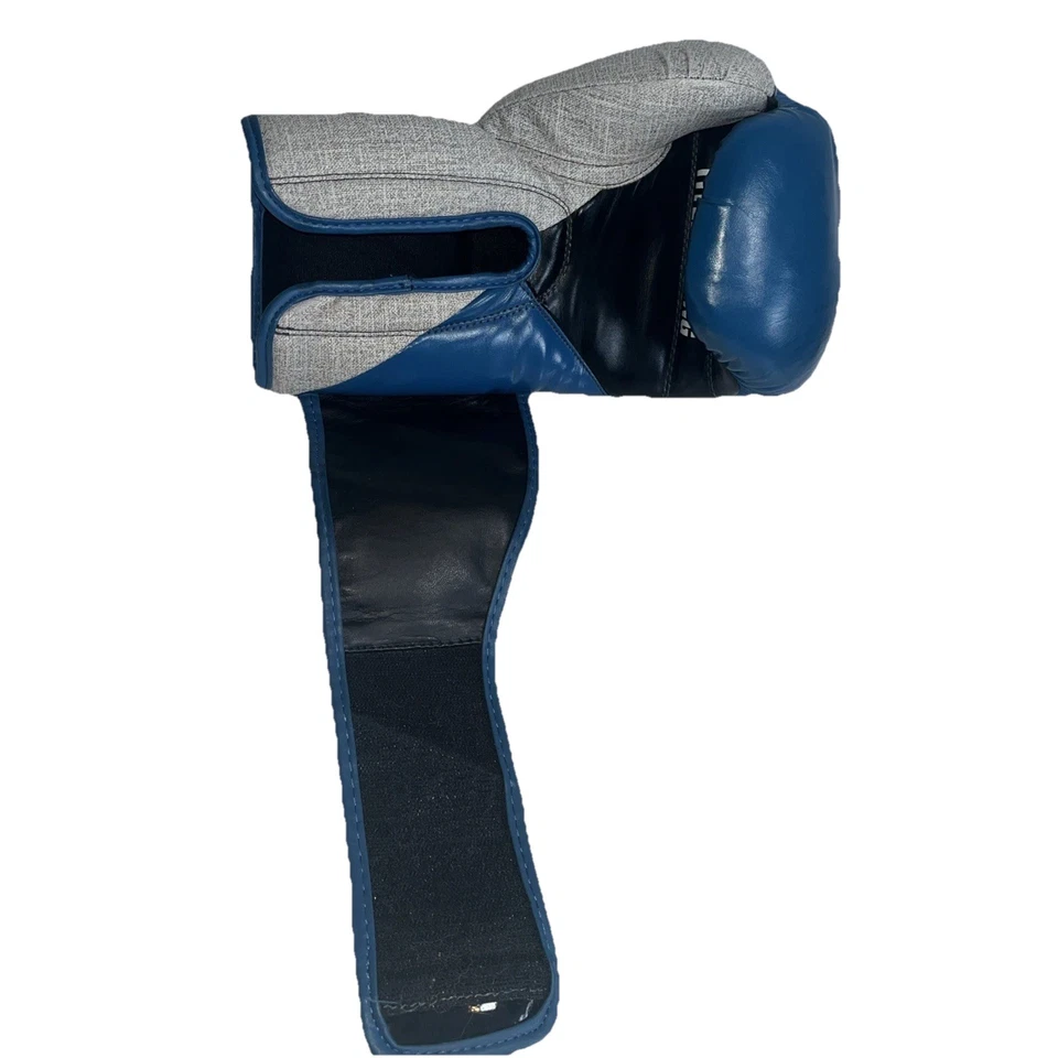 Guante de Boxeo Título Vintage Azul Blanco Guantes Usados Adultos 14 OZ Hecho en Pakistán Foto 3 de 4