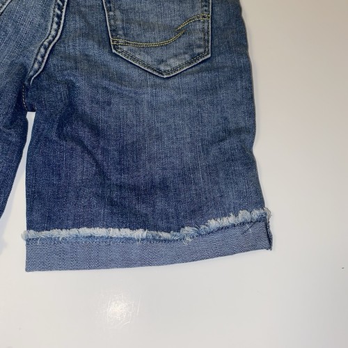 Girls Sz 8 Shorts Levi Strauss Roll Cuff Jean Bermuda Stress Look Mid Rise NEW - Picture 7 of 15
