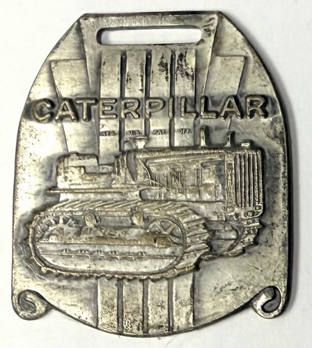 Vintage Caterpillar Tractor Watch Fob Peoria Illinois Crawler Dozer Advertising