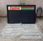Vintage Castrol Motor Oil Plastic Menu Letter Board Price Sign Gas Station