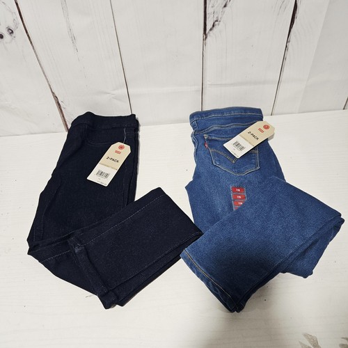 MÄDCHEN JUGEND LEVI'S 2ER PACK PULL ON STRETCH SKINNY JEANS JEGGING - Bild 1 von 6