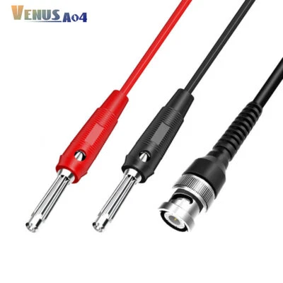 PEAKELECT BNC Q9 Male Plug to Dual 4mm Stackable Banana Plug Test Lead Wire Cable