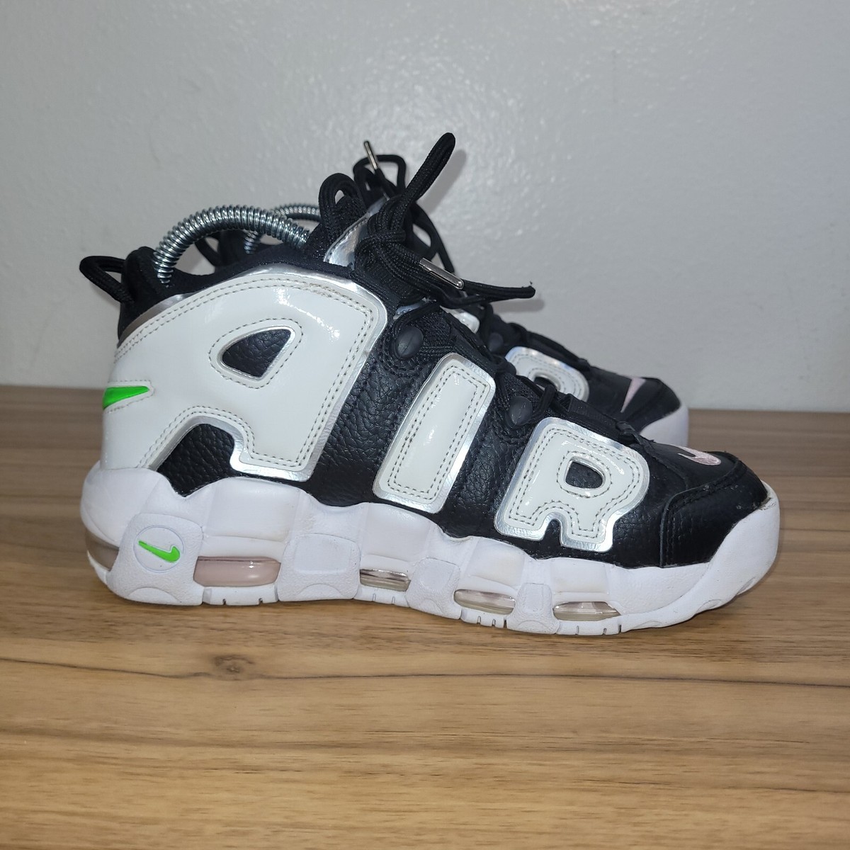 Nike Air More Uptempo White Black Green Mid Top Sneakers DN8008