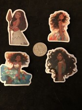 Disney Stickers - Disney Moana Lot of 4 Stickers.