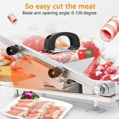 Stainless Steel Meat Slicer Commercial Manual Slicing Machine Frozen Mutton Beef - Picture 2 of 12