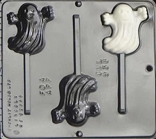 Happy Ghost Lollipop Chocolate Candy Mold  938 NEW