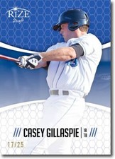 CASEY GILLASPIE 2014 Rize Rookie Emerald BLUE Paragon RAYS RC #/25