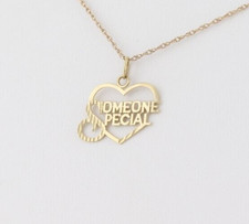 14k Yellow Gold Someone Special Heart Necklace 18" Chain