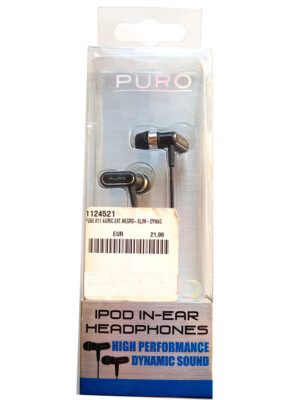 Auriculares Estereos PURO IN-EAR HEADPHONES IPHF9BLK